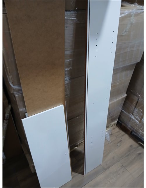 ARKITMOBEL - Mueble de Baño, Columna de baño 2 Puertas y 4 Patas, Modelo Koncept, Acabado en Color Blanco Brillo, Medidas: 30 cm
