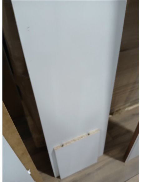 ARKITMOBEL - Mueble de Baño, Columna de baño 2 Puertas y 4 Patas, Modelo Koncept, Acabado en Color Blanco Brillo, Medidas: 30 cm
