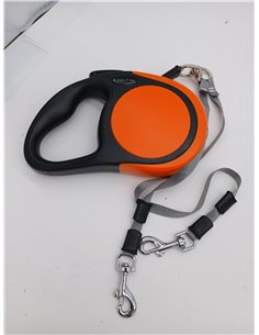 KOOLTAIL Correa retráctil doble para perro para dos perros de hasta 110 libras, resistente, doble cabeza, 16 pies, extensible 36 2