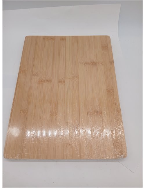 LACOR 60487 Tabla de Cortar Pan de Bambú, Con bandeja recogemigas, Robusta y resistente, 8 Canales horizontales, Beige, 40 x 30 