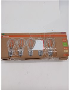 OSRAM Lámparas LED de alta eficiencia con clase de eficiencia energética A, Paquete de 3 bombillas, reemplaza de 60W, blanco cál 2