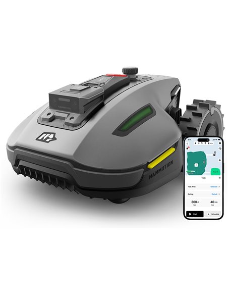 MAMMOTION YUKA Mini 700 Robot Cortacésped Perimetral sin Cables, Recomendado 700m², MAX. 1100m², Auto Mapping Visión 3D AI, 50% 