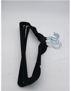 SereneLife Velvet Clothes Hangers Non-Slip Thin Soft 10 Pieces 360° Swivel Hook Black 2