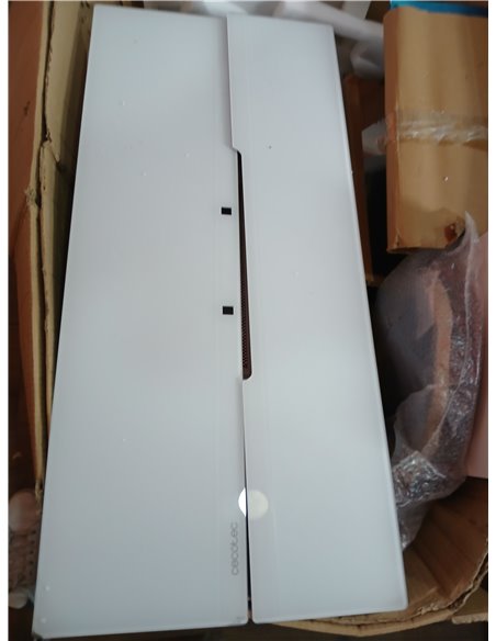 Cecotec Campana Extractora Decorativa 90Cm Bolero Flux Dt 908010 Glass White A++. Acabado Vidrio Blanco Mate, Succión 800M3/H, M