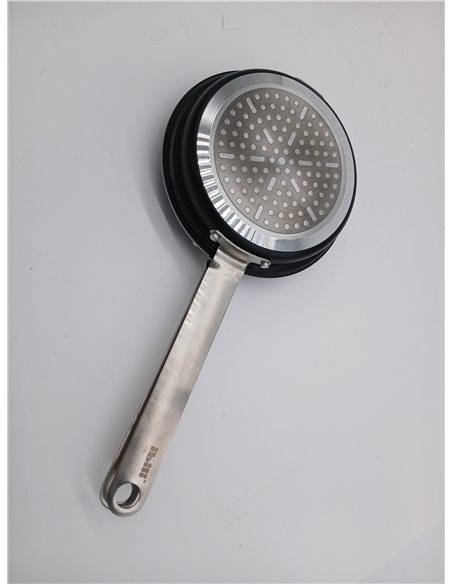 IBILI - Sarten para tortilla mini I-CHEF, 14 cms, Aluminio, Mango de Acero Inoxidable, Antiadherente, Apto para induccion