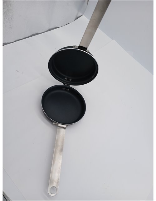 IBILI - Sarten para tortilla mini I-CHEF, 14 cms, Aluminio, Mango de Acero Inoxidable, Antiadherente, Apto para induccion