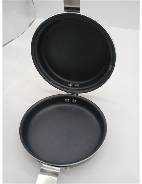 IBILI - Sarten para tortilla mini I-CHEF, 14 cms, Aluminio, Mango de Acero Inoxidable, Antiadherente, Apto para induccion