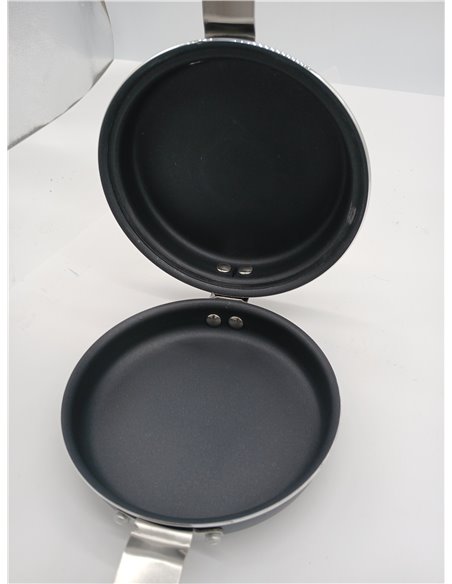 IBILI - Sarten para tortilla mini I-CHEF, 14 cms, Aluminio, Mango de Acero Inoxidable, Antiadherente, Apto para induccion