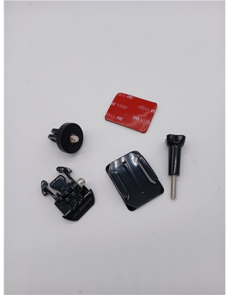 SGERUFZ Set of 4 Motorcycle Helmet Mounts, Screw Adapters, Decorative Bases for Sports Cameras, Curved Bases and Flat Bases