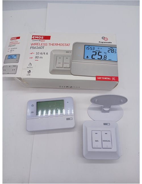 Emos Termostato de ambiente inalámbrico con soporte OpenTherm, programable, para sistemas de calefacción - Transmisor+receptor -