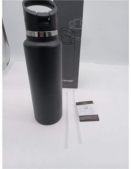 Super Sparrow Botella de Agua Acero Inoxidable - Botella Termica Boca Ancha con Paja 1.5L - Sin BPA, para Gimnasio, Deporte, Ofi