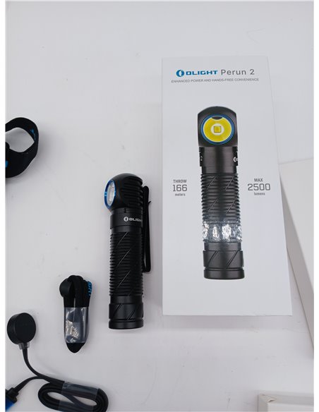 OLIGHT Perun 2 LED Linterna Frontal Lámpara USB Recargable de 2500 Lúmenes,166M MAX.IPX 8 Impermeable,Ideal para Trabajo y Activ