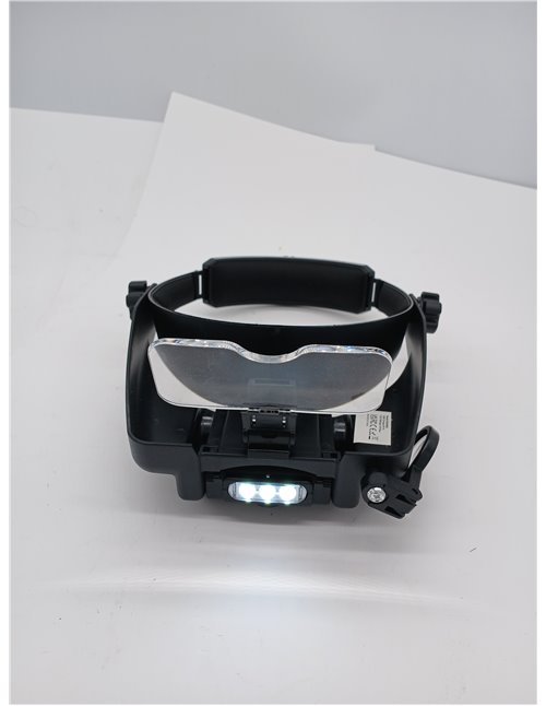 eSynic Gafas de Lupa Recargable con Luz, Lupa de Gran Aumento 1X a 14X Lupa Ajustable con 3 LED y 5 Lentes Desmontables (1.0X,1.