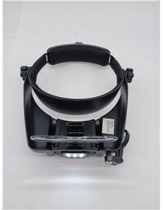 eSynic Gafas de Lupa Recargable con Luz, Lupa de Gran Aumento 1X a 14X Lupa Ajustable con 3 LED y 5 Lentes Desmontables (1.0X,1.