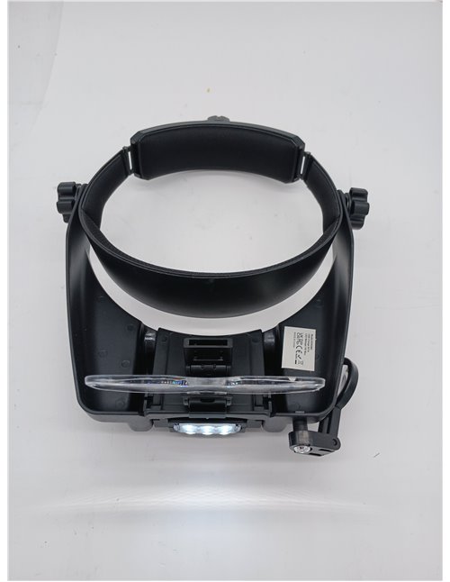 eSynic Gafas de Lupa Recargable con Luz, Lupa de Gran Aumento 1X a 14X Lupa Ajustable con 3 LED y 5 Lentes Desmontables (1.0X,1.