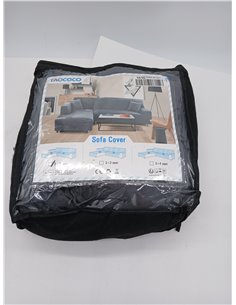 Taococo - Funda para sofá con chaise longue - Funda elástica de poliéster en forma de L 2