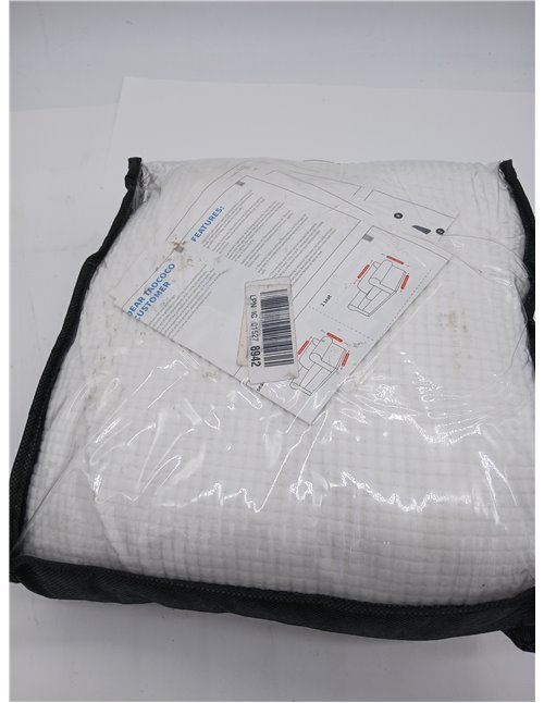 Taococo Funda para sofá de jacquard, elástica, de elastano, en diferentes tamaños y colores (blanco, 1 plaza, 78-116 cm)