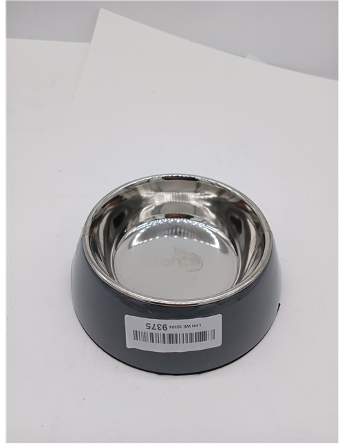 lionto Comedero de melamina con Base Antideslizante, Cuenco extraíble de 420 ml de Acero Inoxidable Resistente e Inodoro, fácil 