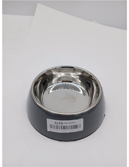 lionto Comedero de melamina con Base Antideslizante, Cuenco extraíble de 420 ml de Acero Inoxidable Resistente e Inodoro, fácil 