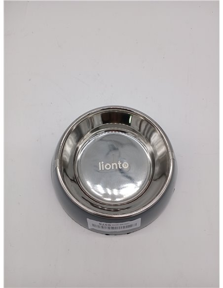 lionto Comedero de melamina con Base Antideslizante, Cuenco extraíble de 420 ml de Acero Inoxidable Resistente e Inodoro, fácil 