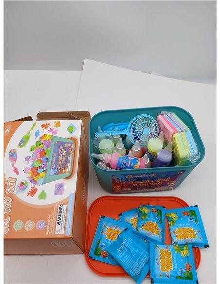Dreamon Aqua Gelz Set, Juguete de Gel de Agua Mágico 3D DIY, Juego Magic Gel Kit con 22 colores y 16 formas, Regalo de Juguete C