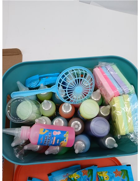 Dreamon Aqua Gelz Set, Juguete de Gel de Agua Mágico 3D DIY, Juego Magic Gel Kit con 22 colores y 16 formas, Regalo de Juguete C
