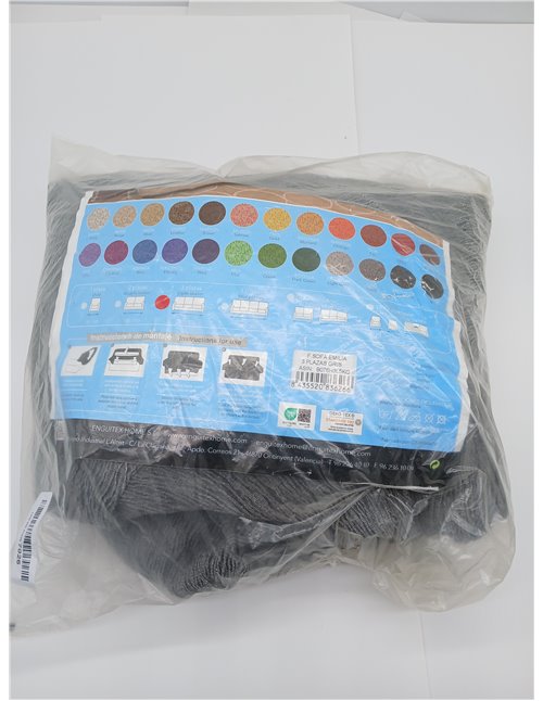 Martina Home Funda de sofá elástica Modelo Emilia - Color Gris -3 Plazas (170 a 220 cm)