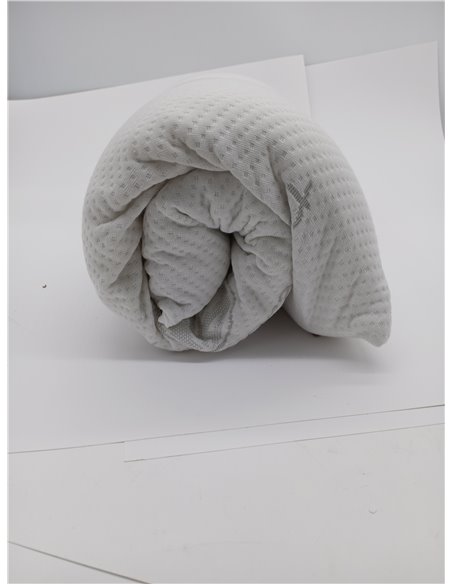 Todocama - Memory foam pillow, 75 cm compact core. Double cover with zip. Aloe Vera fabric. Thermoregulating adaptability to the