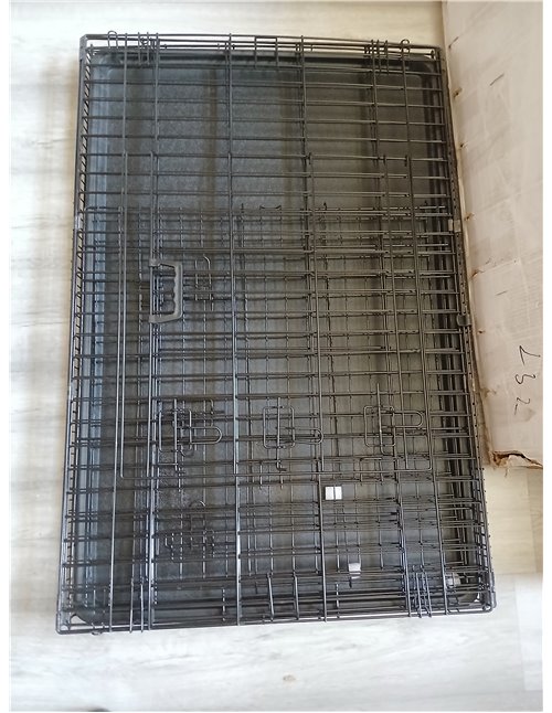 lionto Jaula Transporte Plegable para Perros Caja de Transporte, (XXL) 106x71x77 cm Negro