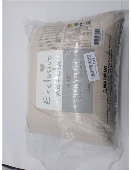 Exclusivo Mezcla Duvet for 90 cm Bed, Soft, Reversible and Breathable Duvet 220 g/m² in Microfibre, Suitable for Summer, Beige/W