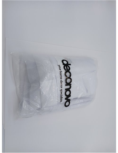 Deconovo Visillo para Ventana Cortina Transparente de Dormitorio 2 Paneles 140 x 138 cm Blanco