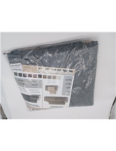Eysa Rabat Funda de sofá Chaise Longue, 240cm (medida de sentada) Izquierda Vista Frontal Gris oscuro 2