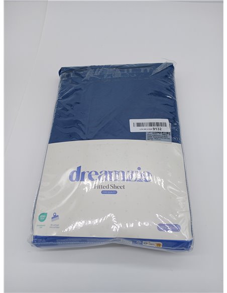 Dreamzie Sabanas 90x200 cm - Esquinas de 35 cm para Colchones Gruesos - 100% Microfibra, Azul Oscuro, Certificada sin Productos 