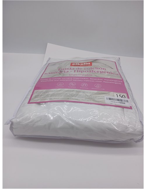 Pikolin Home – Waterproof Mattress Cover with Zip, Hypoallergenic, Safety Closure, Anti-Shaking – Bed of 150 (150 x 190/200 cm)