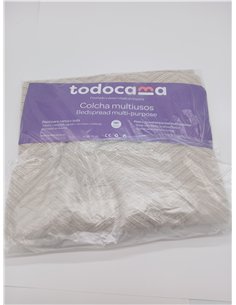 Todocama - Multipurpose Sofa Quilt, Foulard Blanket, Plaid for Bed, Sofa Cover, Jarapas, Made in Spain, Herringbone. (125 x 180  2