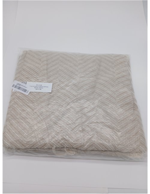Todocama - Multipurpose Sofa Quilt, Foulard Blanket, Plaid for Bed, Sofa Cover, Jarapas, Made in Spain, Herringbone. (125 x 180 