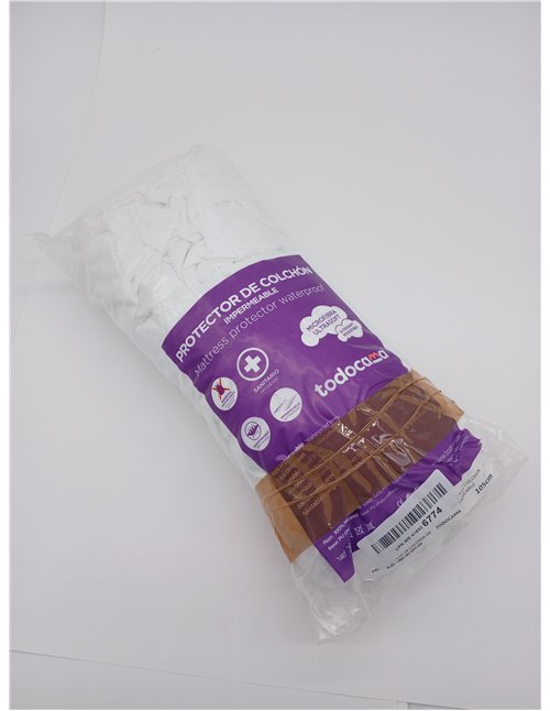 Todocama - Protector de colchón/Cubre colchón Ajustable, de Rizo, Impermeable y Transpirable. 3004 (Todas Las Medidas Disponible