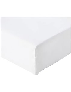 Amazon Basics Lenzuolo con angoli Matrimoniale, 150 x 200 x 30 cm, in 100% Microfibra con altezza da 30cm, Bianco