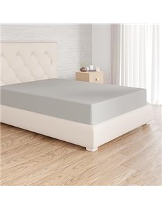Amazon Basics Spannbettlaken, 180 x 200 x 30 cm, Mikrofaser, Spannbetttuch - Matratzenhöhe bis 30 cm, Hellgrau