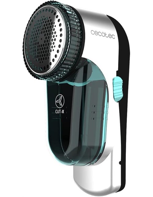 Cecotec Quitapelusas Recargable Cut-X 4500 Cloth. 45 Minutos de Autonomía, Rejilla en 3 Tamaños, Sistema de Seguridad, 8800 RPM,