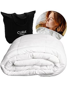 CURA Pearl Classic Weighted Blanket 135x200 7kg - Manta antiestres - Mantas Pesada para un sueño Profundo y un Mejor Descanso - 