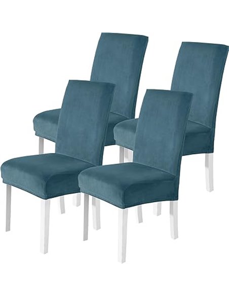 CYCMACO Fundas Sillas De Comedor Terciopelo Pack 4, Funda De Sillas Ajustables Y Elasticas, Universal Chair Cover Lavables Banqu