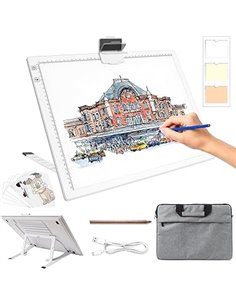 Mesa luminosa A3 Light Pad con bolsa, accesorios de pintura de diamantes, placa de luz, portátil, recargable, funciona con pilas