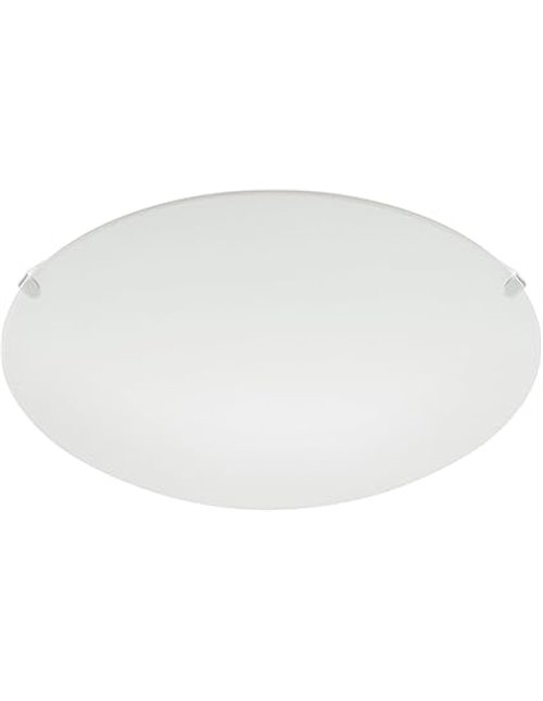 EGLO Deckenlampe Mars, 1 flammige Wandleuchte, Deckenleuchte aus Stahl, Farbe: Weiß, Glas: Weiß satiniert, Fassung: E27