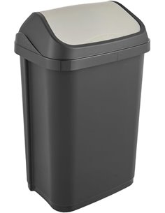 keeeper Mülleimer mit Schwingdeckel, 25 l, Swantje, Graphit-Grau