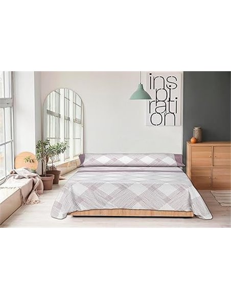 MANTAS MORA - Juego de sábanas Franela 100% Algodón 3/4 Piezas para Invierno 200g/m2 Calidez y suavidad Tacto Natural N85