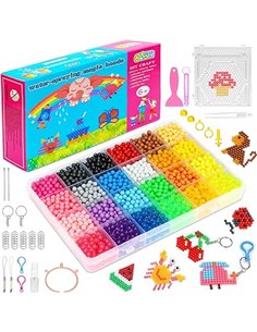 Mifferer Abalorios Cuentas de Agua, 24 Colors 4000 Recambio Bolitas Cuentas Recambios para Niños Cuentas de Fusibles de Agua Jug