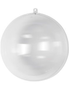 Rayher Hobby Rayher Plastik-Kugel, 2teilig, 20 cm ø, Kunststoff-Kugel zum befüllen, transparent, Acrylkugel mit Aufhänge-Öse, De