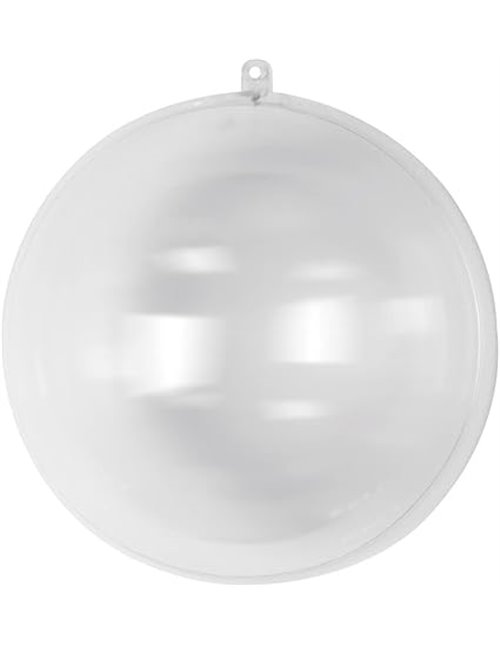 Rayher Hobby Rayher Plastik-Kugel, 2teilig, 20 cm ø, Kunststoff-Kugel zum befüllen, transparent, Acrylkugel mit Aufhänge-Öse, De