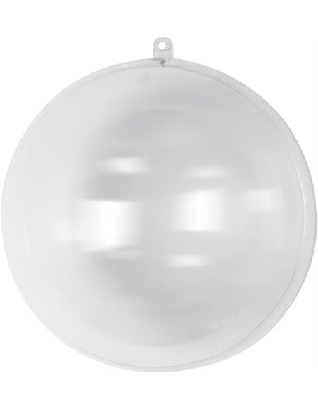 Rayher Hobby Rayher Plastik-Kugel, 2teilig, 20 cm ø, Kunststoff-Kugel zum befüllen, transparent, Acrylkugel mit Aufhänge-Öse, De